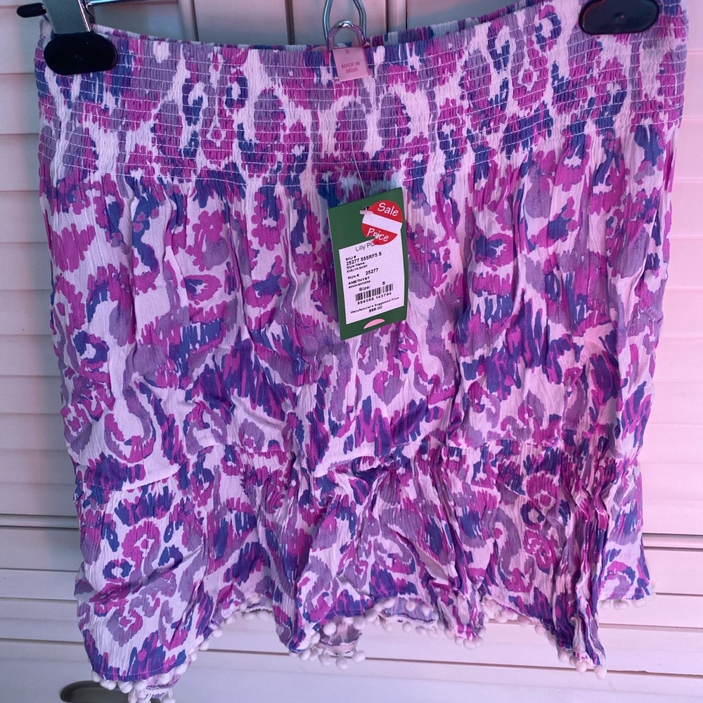 Lilly Pulitzer Pink and Purple Midi Skirt